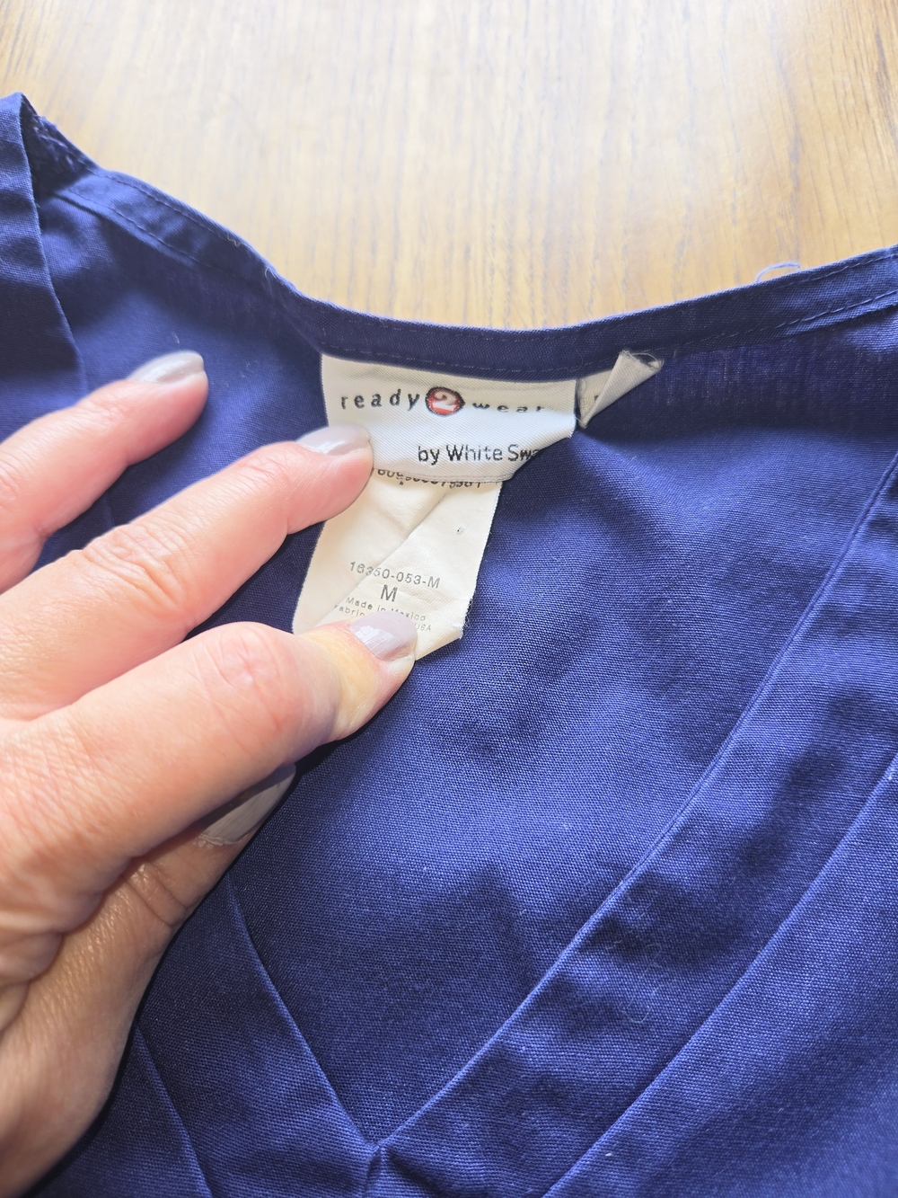 Women's Navy V-Neck Top